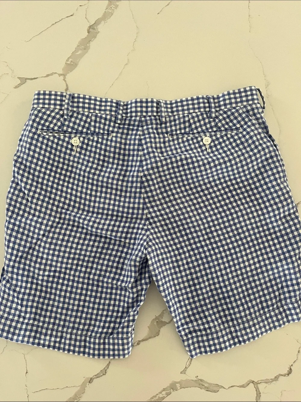 Polo Men’s gingham Linen Shorts